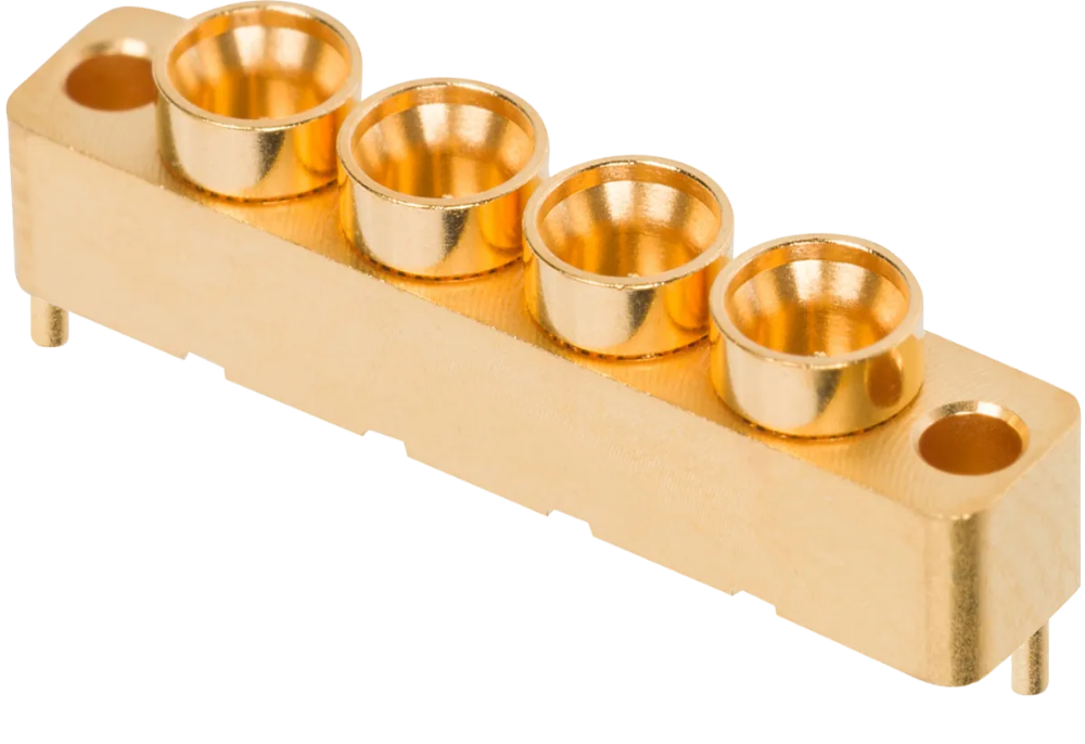 SMPM Male PCB Surface Mount Connector, 4-Port, FD